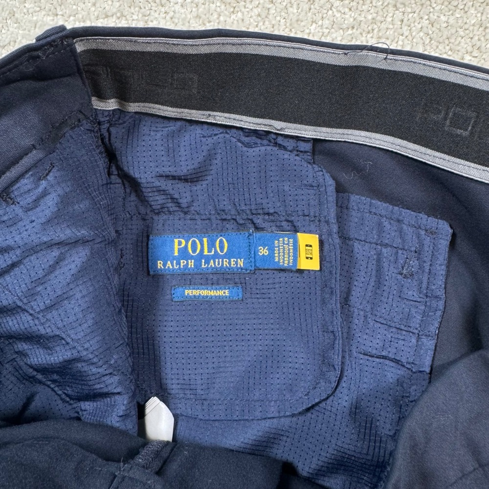 Polo‎ Ralph Lauren Performance Shorts Mens 36 Navy Blue Golf Flat Front - Picture 4 of 9